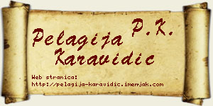 Pelagija Karavidić vizit kartica